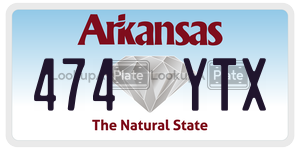 474YTX  license plate in AR
