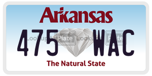 475WAC  license plate in AR