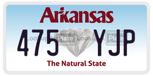 475YJP  license plate in AR