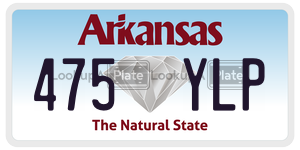 475YLP  license plate in AR