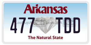 477TDD  license plate in AR