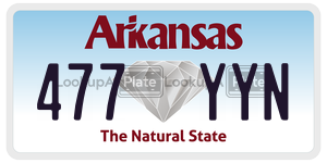 477YYN  license plate in AR