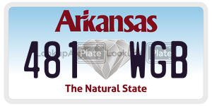 481WGB  license plate in AR