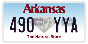 490YYA  license plate in AR