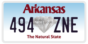 494ZNE  license plate in AR