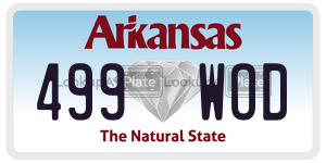 499WOD  license plate in AR