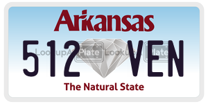 512VEN  license plate in AR