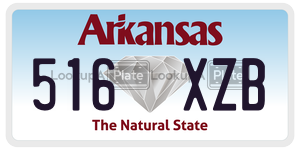 516XZB  license plate in AR