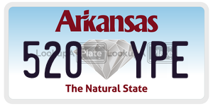 520YPE license plate in Arkansas
