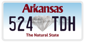524TDH  license plate in AR