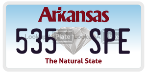 535SPE  license plate in AR