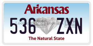 536ZXN  license plate in AR