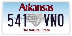 541VNO  license plate in AR