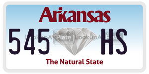 545HS  license plate in AR