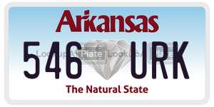 546URK  license plate in AR