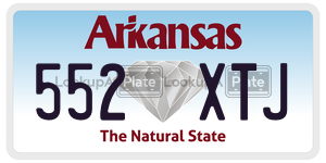 552XTJ  license plate in AR