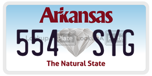 554SYG  license plate in AR