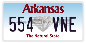 554VNE  license plate in AR