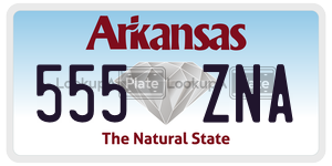 555ZNA  license plate in AR