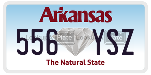556YSZ  license plate in AR
