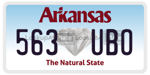 563UBO  license plate in AR