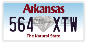 564XTW  license plate in AR
