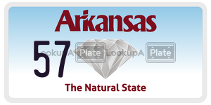 57  license plate in AR