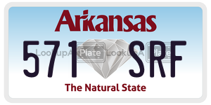 571SRF  license plate in AR