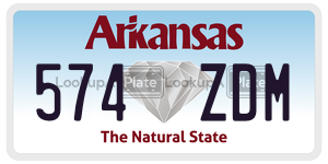 574ZDM  license plate in AR