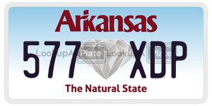 577XDP  license plate in AR
