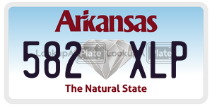 582XLP  license plate in AR