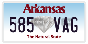 585VAG  license plate in AR