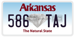 586TAJ  license plate in AR