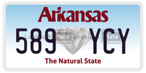 589YCY  license plate in AR