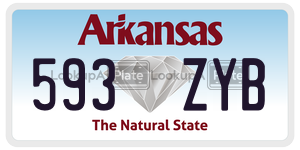 593ZYB  license plate in AR