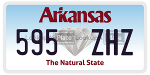 595ZHZ  license plate in AR