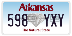598YXY  license plate in AR