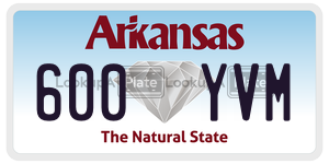600YVM  license plate in AR