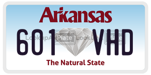 601VHD  license plate in AR