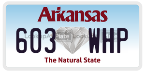 603WHP  license plate in AR