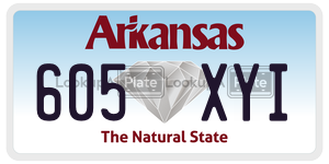 605XYI license plate in Arkansas