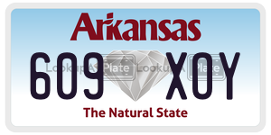 609XOY  license plate in AR
