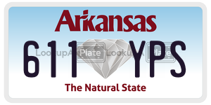 611YPS license plate in Arkansas