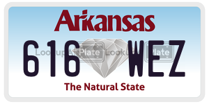 616WEZ  license plate in AR