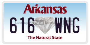 616WNG  license plate in AR