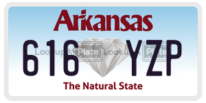 616YZP  license plate in AR