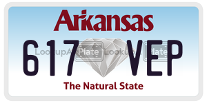617VEP  license plate in AR