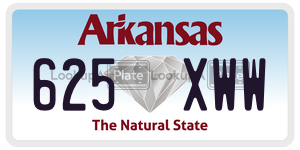 625XWW  license plate in AR