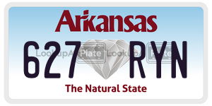 627RYN  license plate in AR