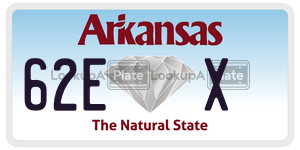 62EX  license plate in AR